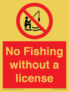 No Fishing without a license